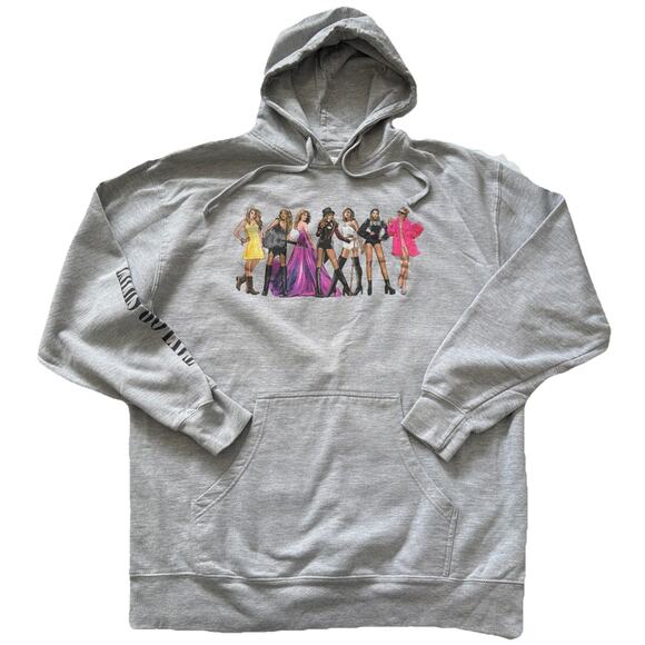 Taylor Swift Hoodie Sweatshirt Womens XL Gray Eras Tour Merch Oversized Lounge - Picture 9 of 9